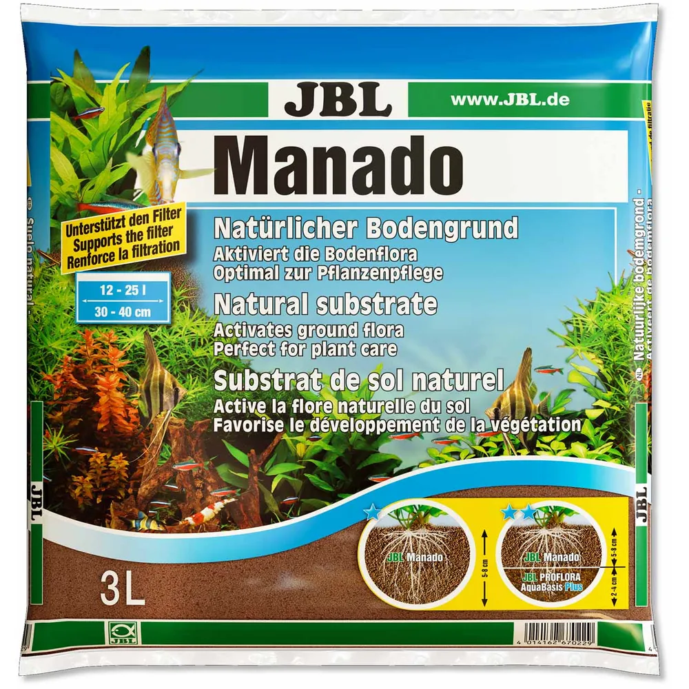 JBL Manado 3 liter Bundsubstrat til Planter